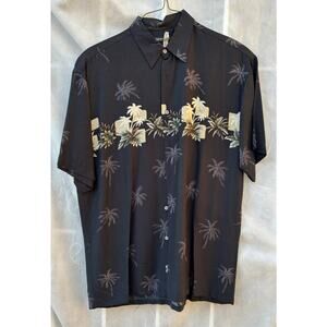 Vintage Pierre Cardin Tropical Palm Tree Rayon Shirt - Size M